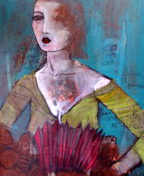 Portrait de femme livre