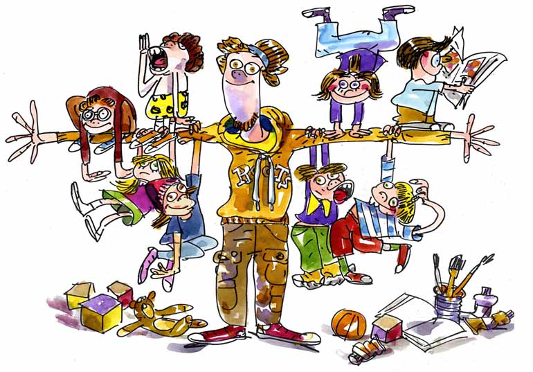 Dessin animation du spécial directeur Jeunesse en plein air