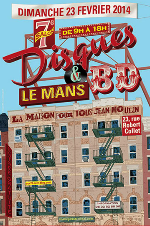 Affiche bourse aux disques BD