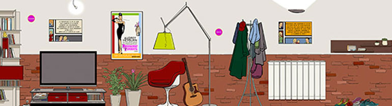 Illustration décoration coupe bureau