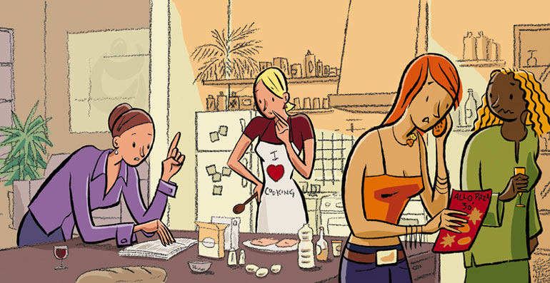 Illustration Les Filles en cuisine