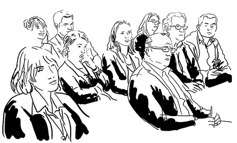 Prise de croquis convention Immochan Communication