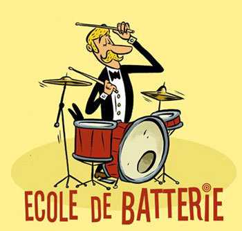 Visuel pour école de batterie