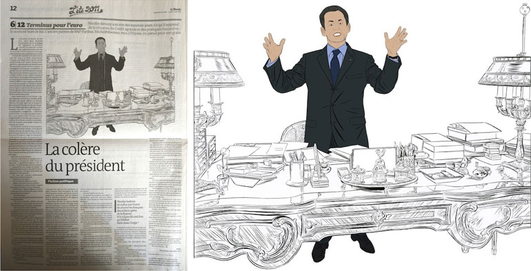 Illustration pour le journal Le Monde