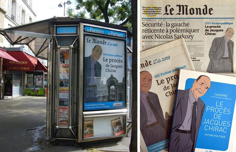 Affiche kiosque pour le journal Le Monde
