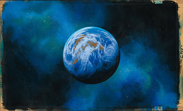 Illustration terre communication