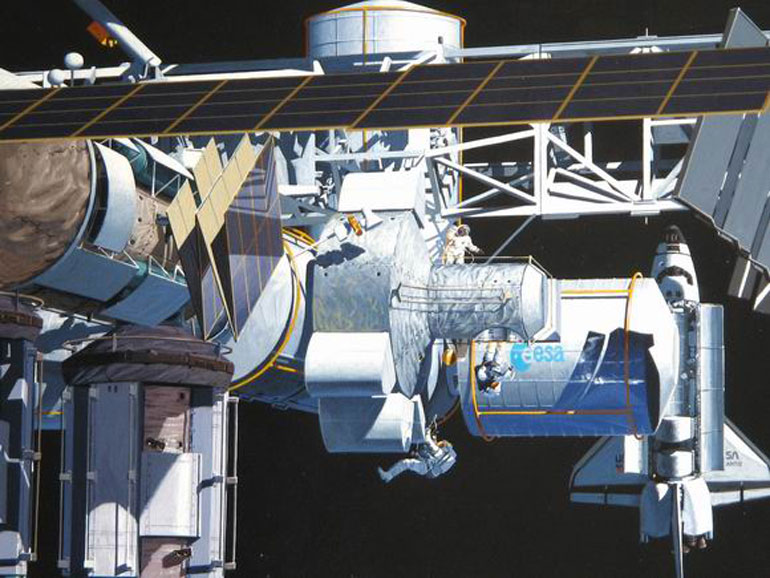 Illustration réaliste station spatiale Manchu