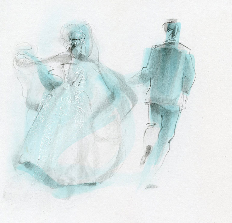 Illustration mariés mariage