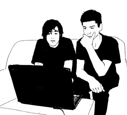 Illustration n&b pour les petits polars