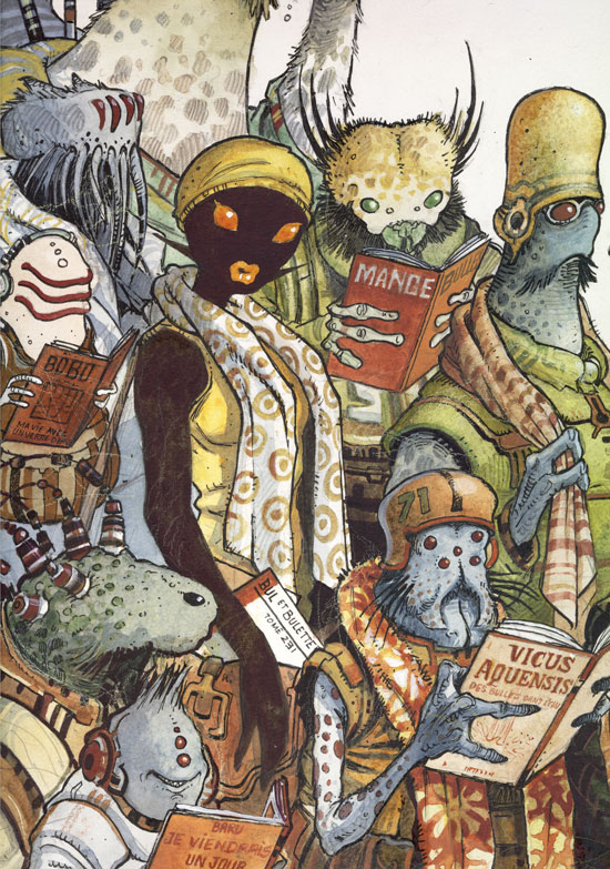 Dessin recherche de personnages fantastique