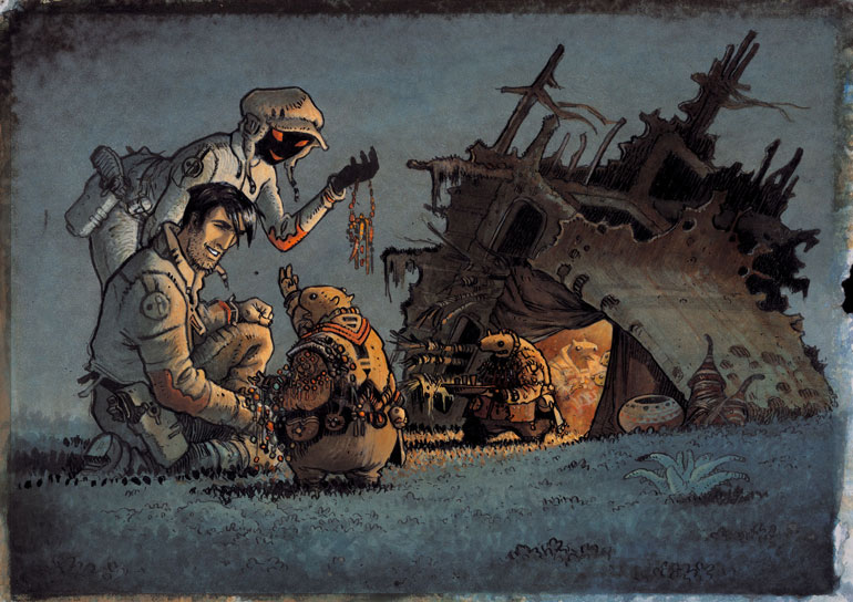 Illustration fantastique Orbital Serge Pellé