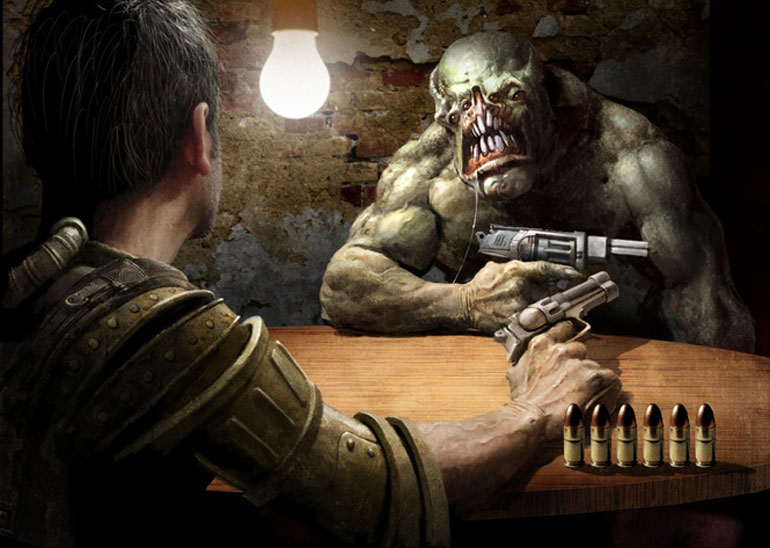 Illustration 3D duel Monstre