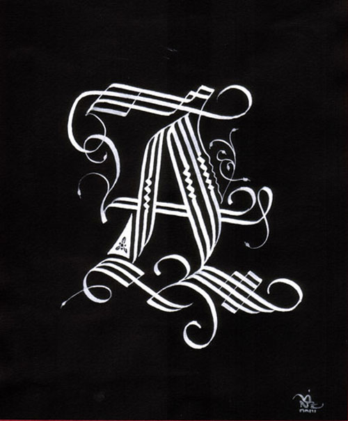 Calligraphie du A