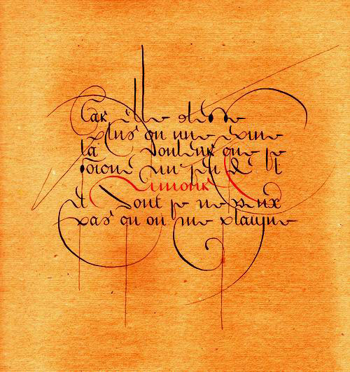 Calligraphie hollandaise